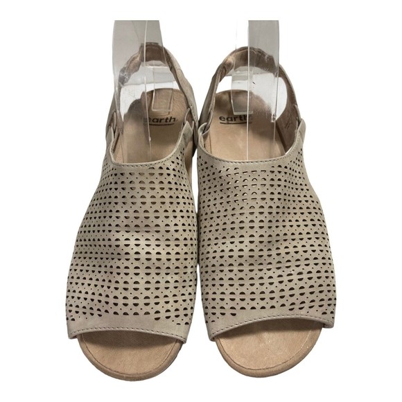 Earth Womens Linden Laveen Womens 9.5M Taupe Leather All Day Comfort Sandals - Picture 3 of 10